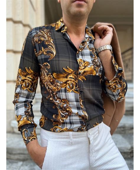 camicia mezze maniche versace|Camicie Uomo .